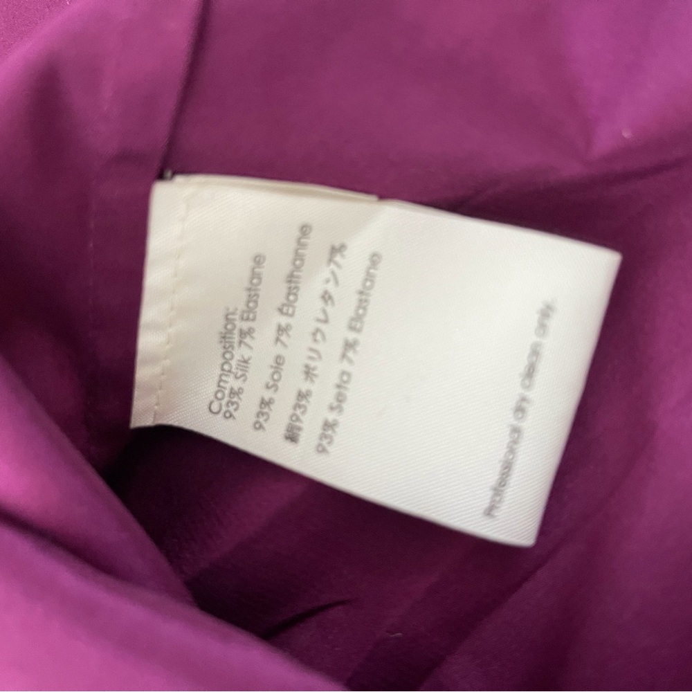 3.1 Philip Lim Silk Blend Blouse Raspberry Purple colour Covered Buttons Size 0 - Picture 12 of 12